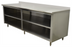 Thumbnail image #1 for Advance Tabco Special Value Economy 96 x 30 Inch Open Base Work Table with 5-Inch Backsplash and Mid-Shelf
