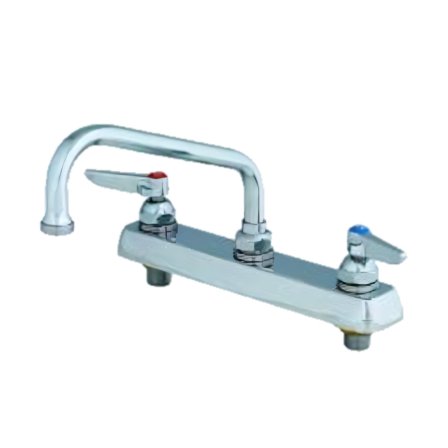 Product image #1 for T&S Brass B-1122-M Workboard Faucet with 10 Inch Swing Nozzle, 8 Inch Centers, Deck Mounted