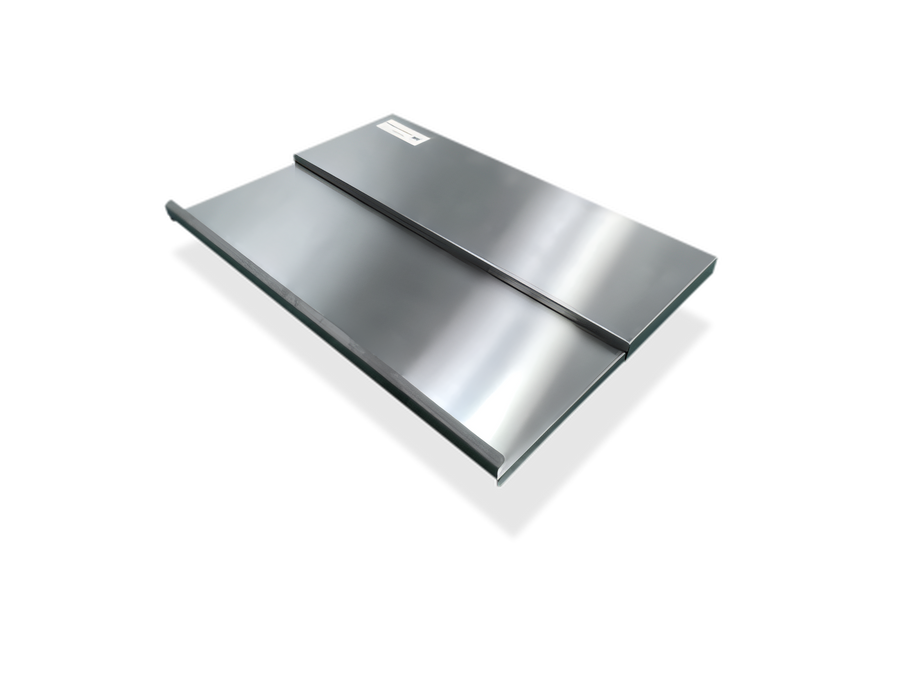 Product image #1 for 18 Gauge Stainless Steel Sliding Ice Bin Cover, 48 x 18 Inches