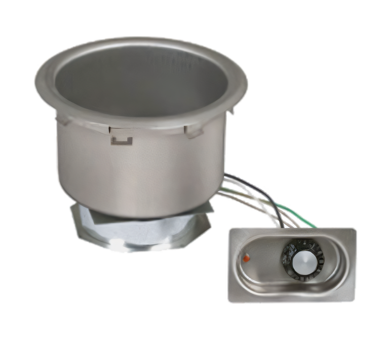 Product image #1 for Eagle Group 11 Quart Drop-In Round Electric Food Warmer with Drain, 240V