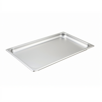 Winco Full-Size Solid Steam Table Pan, Straight-Sided, 25 Gauge, 1-1/4 Inch Deep, 18/8 Stainless Steel