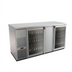 Thumbnail image #1 for Pro-Line E-Series Two-Section Self-Contained Refrigerated Back Bar Cabinet, 28 Cu. Ft., 69-1/2-Inch Wide, Glass Doors, Stainless Steel