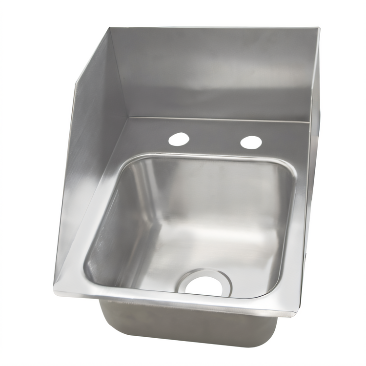 Product image #1 for BK Resources Deep Drawn Single-Compartment Drop-In Sink with 3-Sided Riser