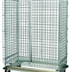 Thumbnail image #1 for Quantum MD1860-70SEC Mobile Wire Security Cage with Dolly Base, 60 x 18 x 70 Inches, Chrome Plated