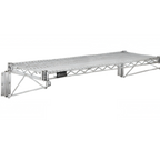 Thumbnail image #1 for Eagle Group GWB1848C Wall-Mounted Wire Shelf Kit, 48"W x 18"D, Chrome, with Stationary Mount Brackets