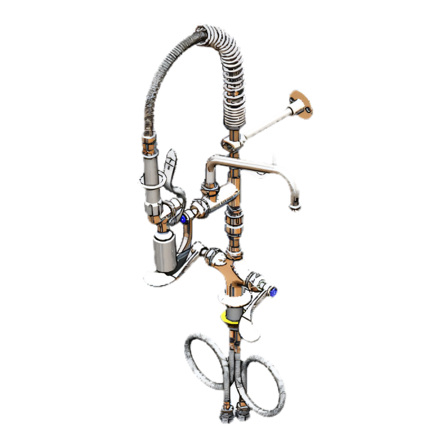 Product image #1 for Mini Dual-Pantry Deck-Mount Pre-Rinse Faucet with 8-Inch Swing Nozzle, Low-Flow Spray Valve and Vacuum Breaker