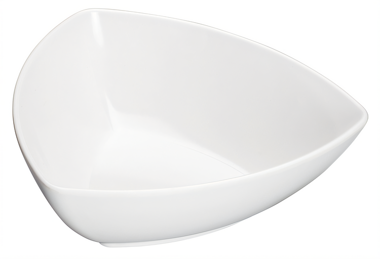 Product image #2 for Ardesia Elista 9-Inch Triangular Melamine Bowl, 1.25 Qt, White