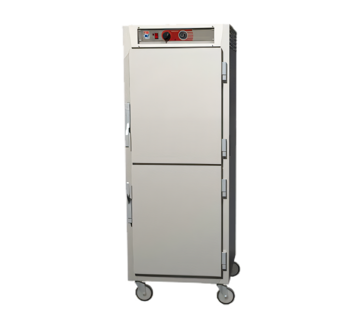 Product image #1 for Metro C5 6 Series Full-Height Mobile Heated Holding Cabinet with Solid Dutch Doors, 34-Pan Capacity