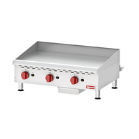 Omcan Countertop Gas Griddle, 36-Inch x 20-Inch Cooking Area, 90,000 BTU