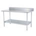 Thumbnail image #1 for Sapphire Manufacturing 60 Inch x 30 Inch Stainless Steel Work Table with 5 Inch Backsplash and Adjustable Undershelf