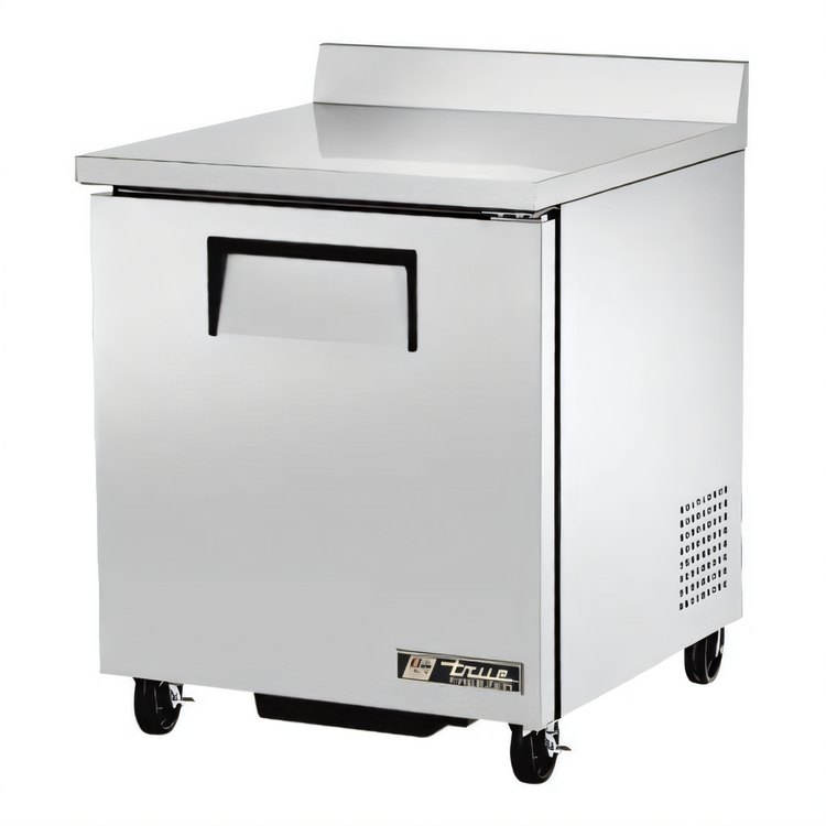 Product image #1 for True One-Section 1-Door Worktop Freezer, -10°F, Rear-Mounted Self-Contained Refrigeration, Stainless Steel Top with Rear Splash