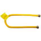 Thumbnail image #1 for BK Resources BKG-SHC-7548-MF Stationary Gas Hose Kit, 48" x 3/4" I.D., Plastic-Coated Stainless Steel, Shut-Off Ball Valve