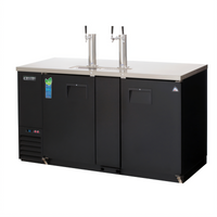 Everest Refrigeration Two-Section Direct Draw Keg Refrigerator, 68-Inch Wide, 3 Half-Barrel Keg Capacity