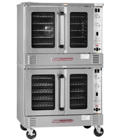 Southbend Platinum PRO Full-Size Double Deck Gas Convection Oven, Standard Depth, Solid State Controls, Dependent Doors