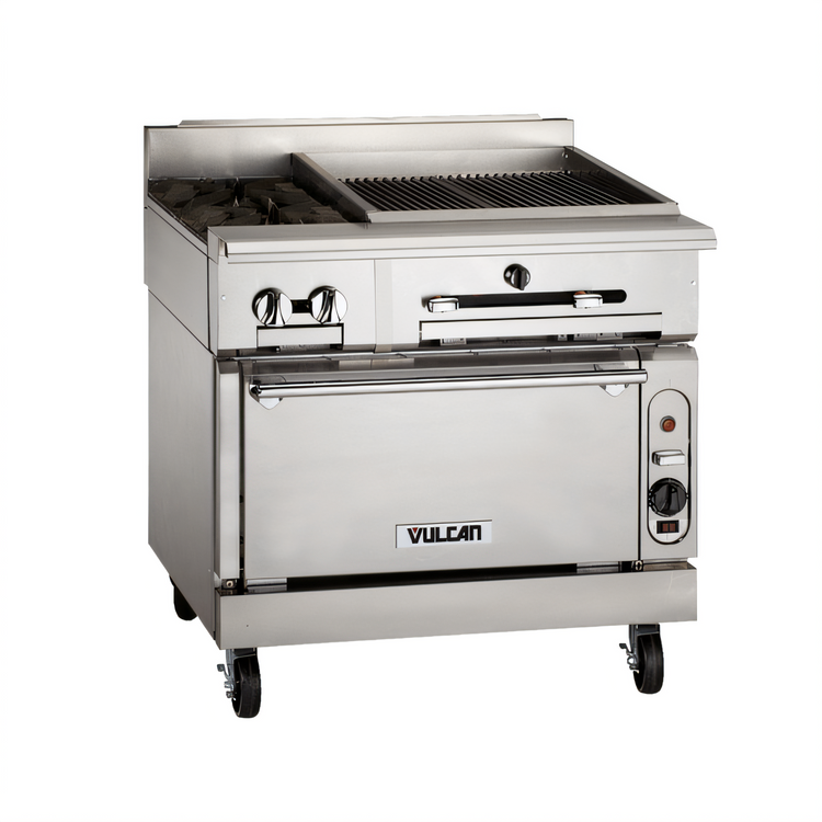 Product image #1 for Vulcan VTC36B 36-Inch Heavy Duty Gas Infrared Charbroiler with Cabinet Base