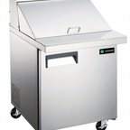 Thumbnail image #1 for Hurakan Mega Top Refrigerated Sandwich Prep Table, 27-Inch Wide, 1 Door, 5.7 Cu. Ft.