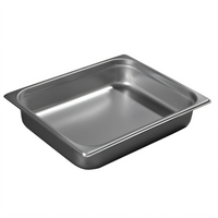 DuraPan Half-Size Solid Steam Table Pan, 2-1/2 Inch Deep, 4 Qt., 18/8 Stainless Steel
