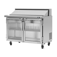 Turbo Air PRO Series 48 1/4-Inch Two-Section Glass Door Sandwich/Salad Prep Table