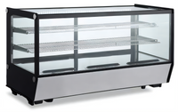 60-Inch Square Glass Full-Service Countertop Refrigerated Display Case, 8.89 Cu. Ft.