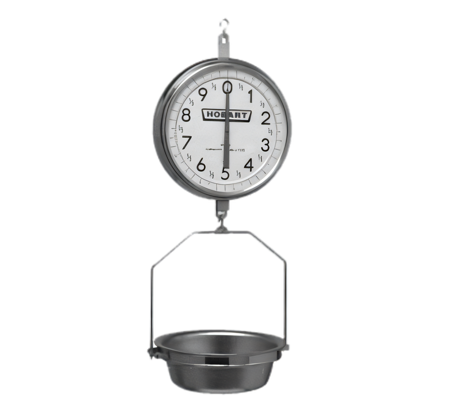 Product image #1 for Hobart Weigh/Wrap PR30-2 Hanging Dial Scale, 30 lb x 0.05 lb, Removable Stainless Steel Pan