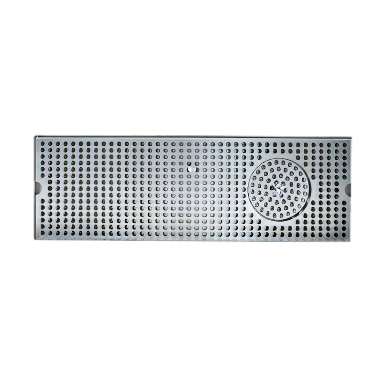 Product image #1 for Micro Matic Surface-Mount Stainless Steel Drip Tray Trough with Integral Glass Rinser, 24 Inch x 5 Inch