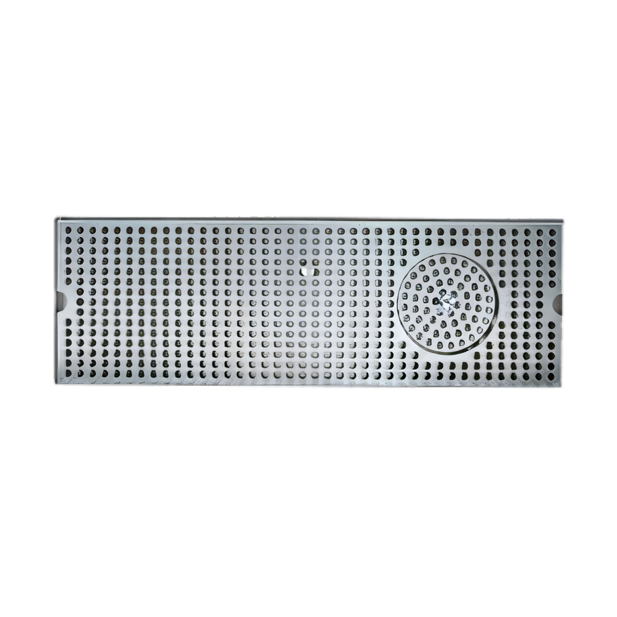 Product image #1 for Micro Matic Surface-Mount Stainless Steel Drip Tray Trough with Integral Glass Rinser, 24 Inch x 5 Inch
