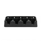 Thumbnail image #1 for Dispense-Rite PCH-4B 4-Section Cup Holder/Organizer, Countertop or Wall Mount, Black ABS Plastic