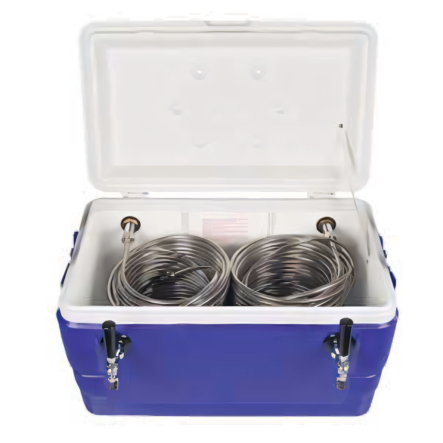 Product image #1 for Micro Matic USA 48 Quart Ice Chest Coil Cooler with 2 Faucets, Blue