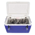 Thumbnail image #1 for Micro Matic USA 48 Quart Ice Chest Coil Cooler with 2 Faucets, Blue