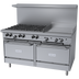 Thumbnail image #1 for Garland G Starfire Pro 60-Inch Gas Restaurant Range with 6 Open Burners, 24-Inch Griddle, and 2 Convection Ovens