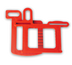 Thumbnail image #1 for Dynamic USA Dynacube 3/8 Inch 10 x 10mm Red Grid Set with Pusher