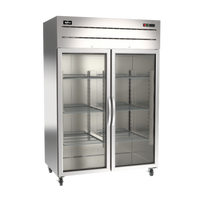 54-Inch Top-Mounted Two-Section Glass Door Reach-In Refrigerator, 43.1 Cu. Ft., Stainless Steel, 115V