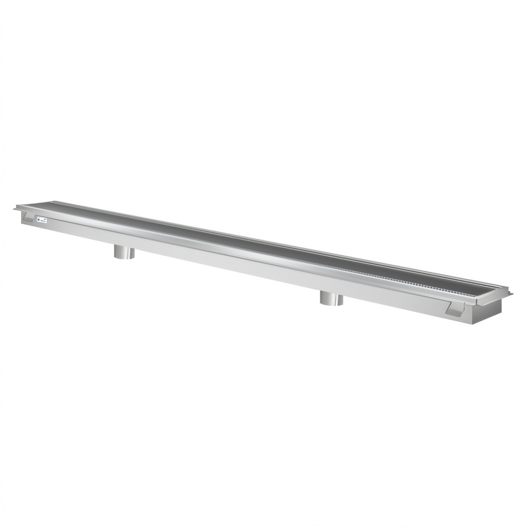 Product image #1 for KoolMore Commercial Floor Trough Drain with Subway-Style Grates, 304 Stainless Steel, 54 x 24 Inches
