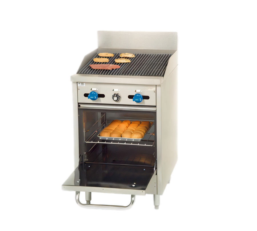 Product image #1 for Comstock-Castle Commercial 24-Inch Gas Char-Broiler Range with Space-Saver Oven