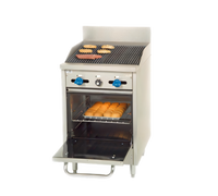 Comstock-Castle Commercial 24-Inch Gas Char-Broiler Range with Space-Saver Oven