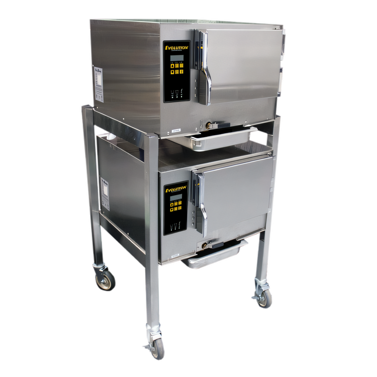 Product image #1 for AccuTemp Evolution Two-Compartment Connectionless Boilerless Electric Convection Steamer with Stand, 3-Pan per Compartment, 208V