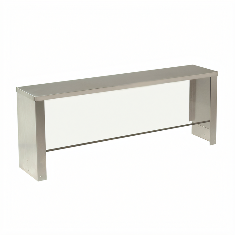 Product image #1 for Single-Sided Stainless Steel Serving Shelf With Breath Guard for 2-Well Food Units