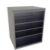 Thumbnail image #1 for 30-Inch Open Front Stationary Back Bar Glass Storage Cabinet with 3 Adjustable Stainless Steel Shelves