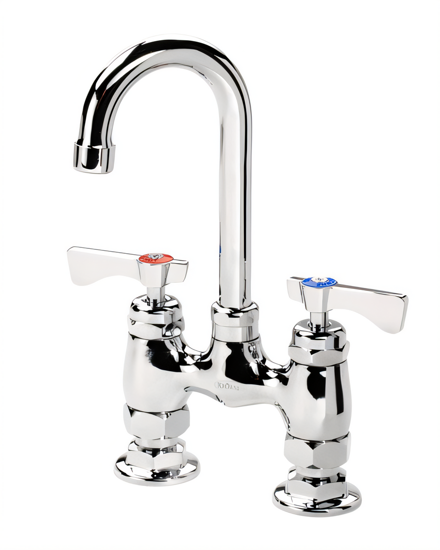 Product image #1 for Krowne Royal Series Deck-Mount Manual Faucet with 4-Inch Centers and 3-1/2-Inch Gooseneck Spout