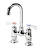 Thumbnail image #1 for Krowne Royal Series Deck-Mount Manual Faucet with 4-Inch Centers and 3-1/2-Inch Gooseneck Spout