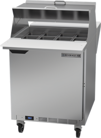 Beverage-Air Dual-Sided Mega Top Refrigerated Sandwich Prep Table, 27-Inch, 1-Section, 12-Pan