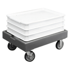 Thumbnail image #1 for Cambro Camdolly® CD1826PDB131 Pizza Dough Box Dolly with 5-Inch Casters, Dark Brown, NSF Listed