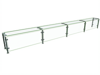 Hatco Flav-R-Shield Single-Sided Full-Service Pass-Over 4-Bay Food Shield, 144-Inch Wide
