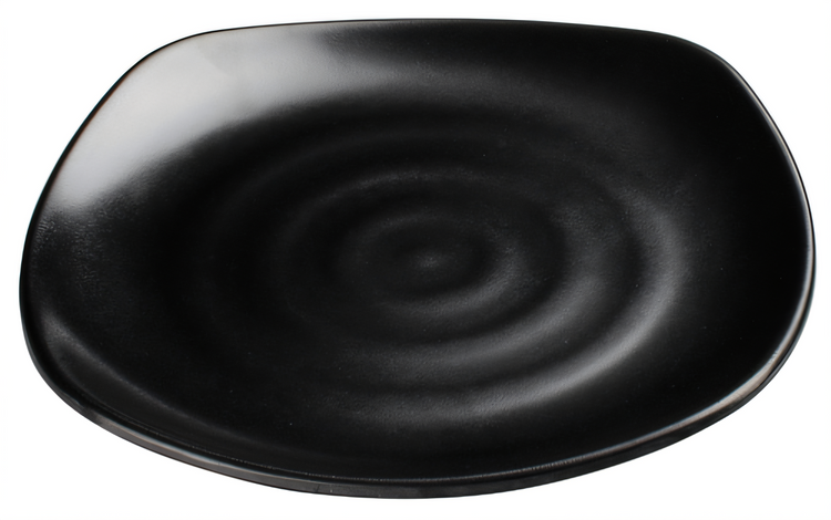 Product image #1 for Ardesia Rika 9-3/4-Inch Square Black Melamine Plate, 24/Case