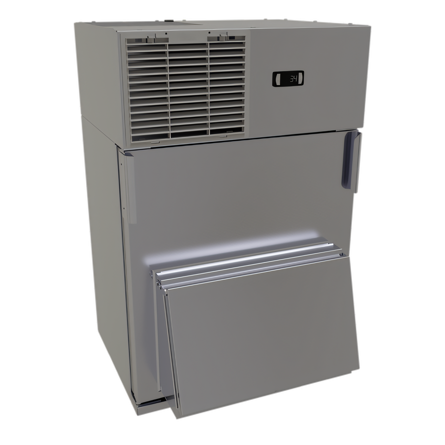 Product image #1 for Glastender Wall-Mount Refrigerated Lettuce Crisper, 24 x 24 Inch, Self-Contained R290, 50-Head Capacity