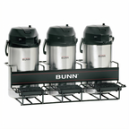 Thumbnail image #1 for BUNN 35728.0002 Universal Airpot Rack for 3 Push-Button or Lever-Action Airpots, Carbon-Steel Wire with Sponge-Lined Tray