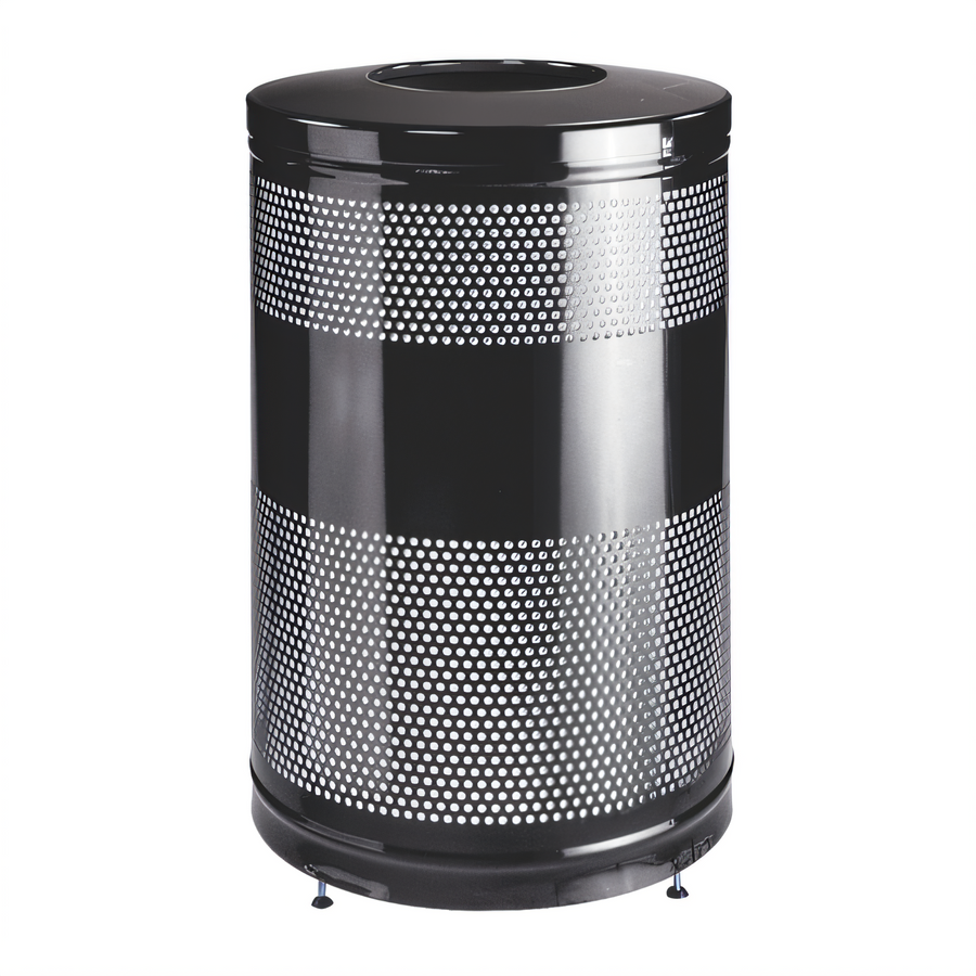 Product image #1 for Howard Classics 51 Gallon Cans or Bottles Drop-Top Steel Recycling Receptacle