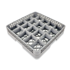 Thumbnail image #1 for Crestware RBC20 20-Compartment Full-Size Dishwasher Rack Base, Gray Textured Polymer Case of 6