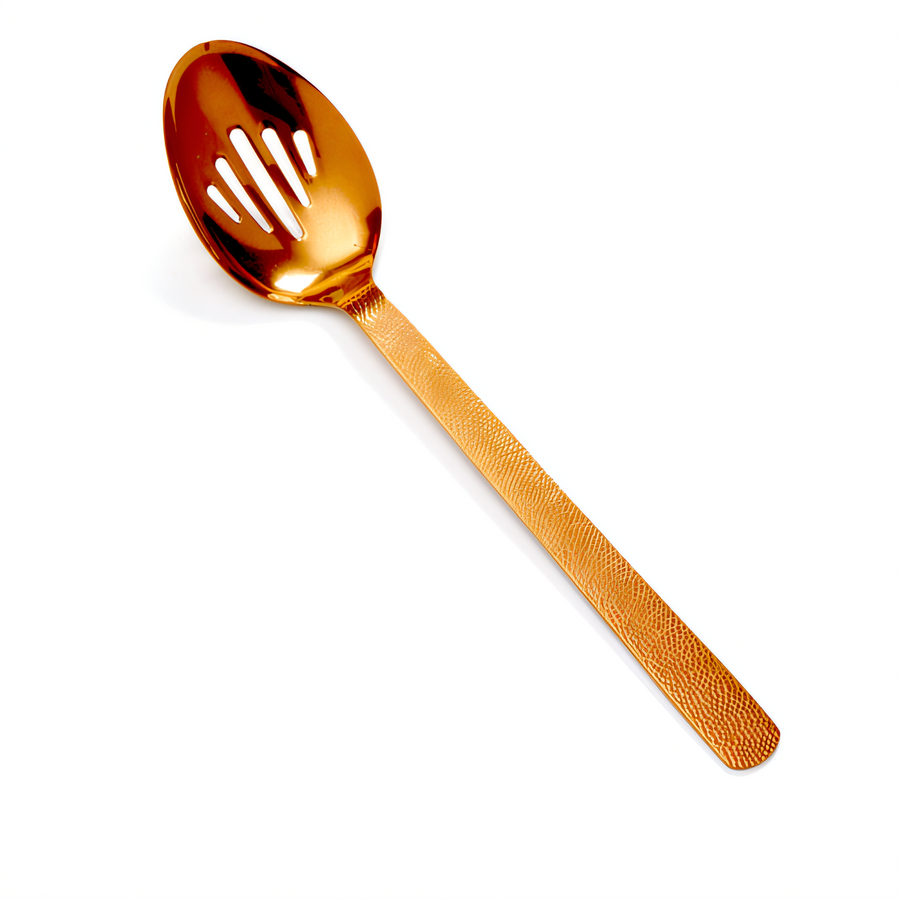 Product image #1 for American Metalcraft Vintage Hammered Bronze Slotted Serving Spoon, 13-1/4-Inch