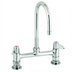 Thumbnail image #1 for Equip Commercial 8-Inch Deck Mount Mixing Faucet with 5-9/16-Inch Swivel Gooseneck and Ceramic Cartridges